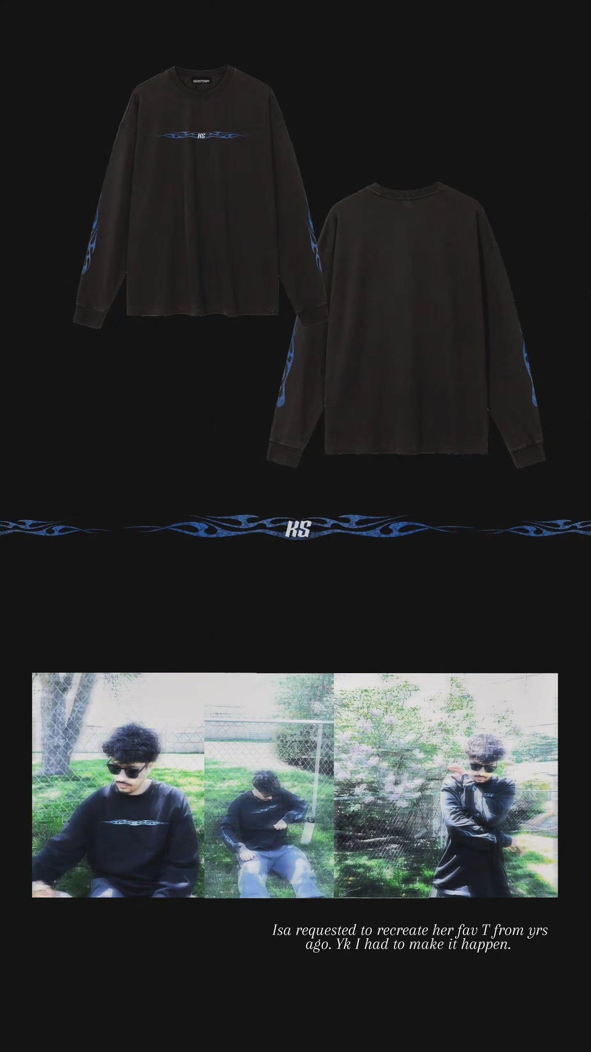 VTG "Flame" LS T -Blue